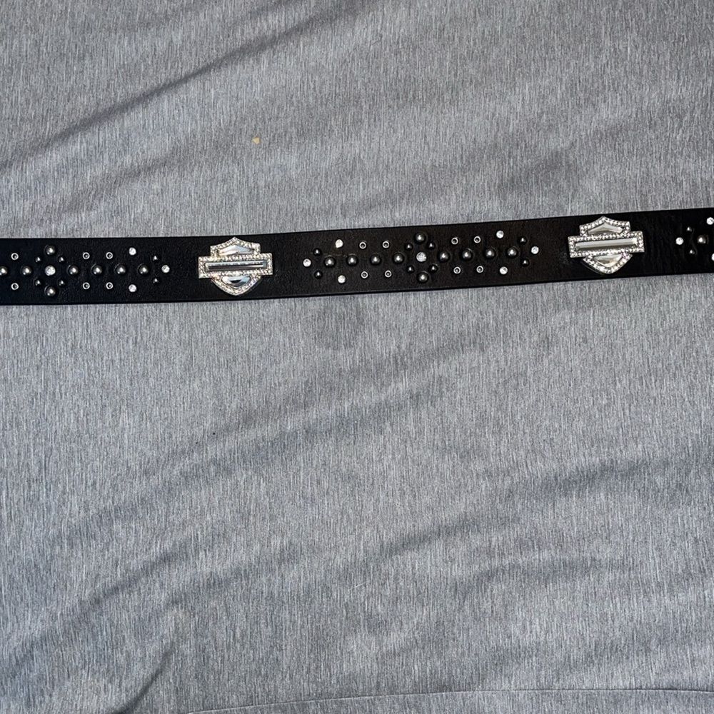 Harley-Davidson® NWOT Women's Dazzler Genuine Leather Belt Black - Picture 6 of 8